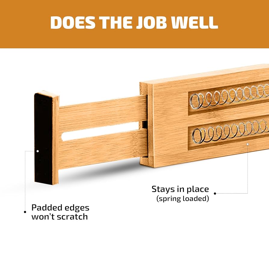 Amazon.com - 4 Pack Drawer Dividers Bamboo 2.6